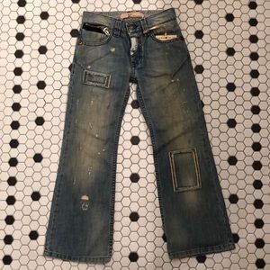 JOHN GALLIANO $315 Boys Designer Jeans Sz 6 Blue